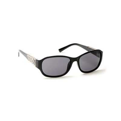 Black plastic arm logo sunglasses